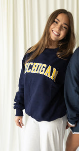 University of Michigan Marquee Mockneck