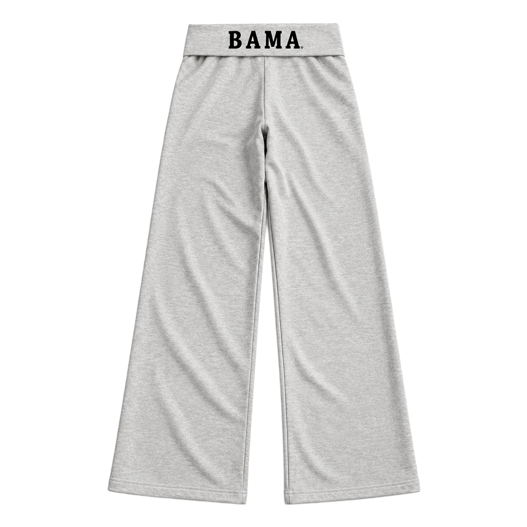 University of Alabama heather gray foldover wide leg pants