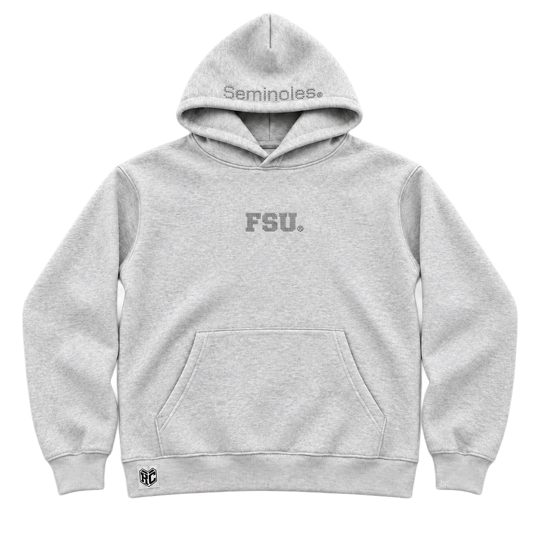 Florida State University Rhinestone Hoodie in heather gray