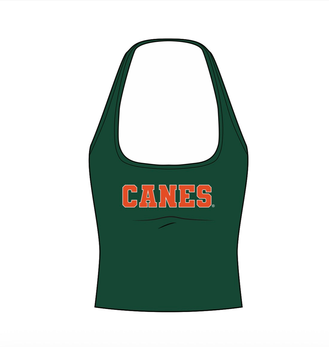 Miami Gameday “Canes” Halter Top