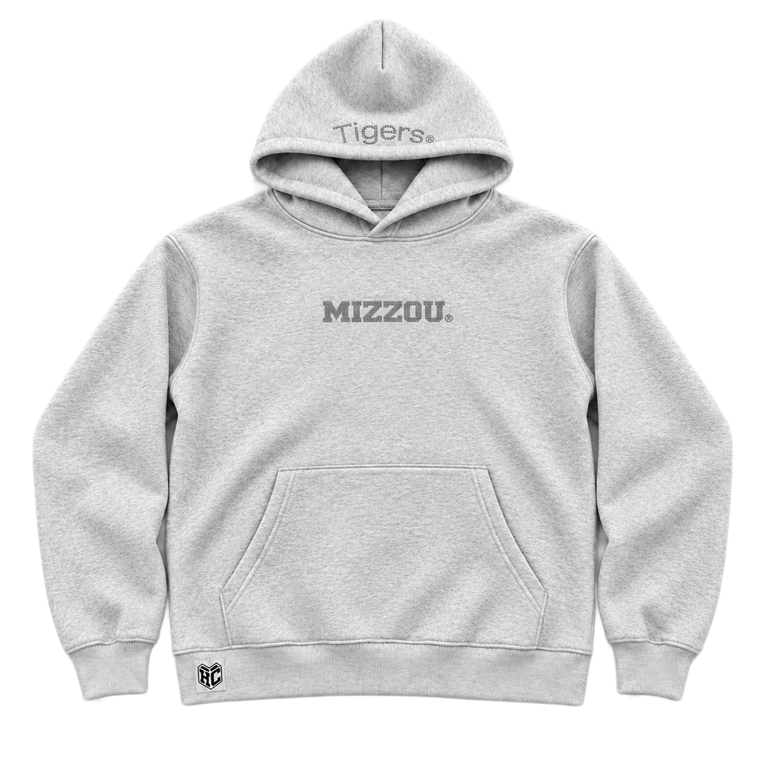University of Missouri Rhinestone Hoodie in heather gray