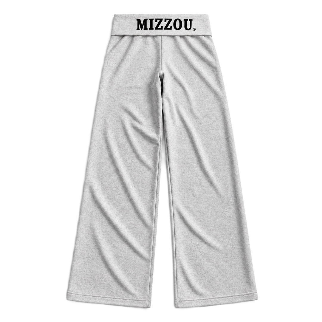 University of Missouri heather gray foldover wide leg pants