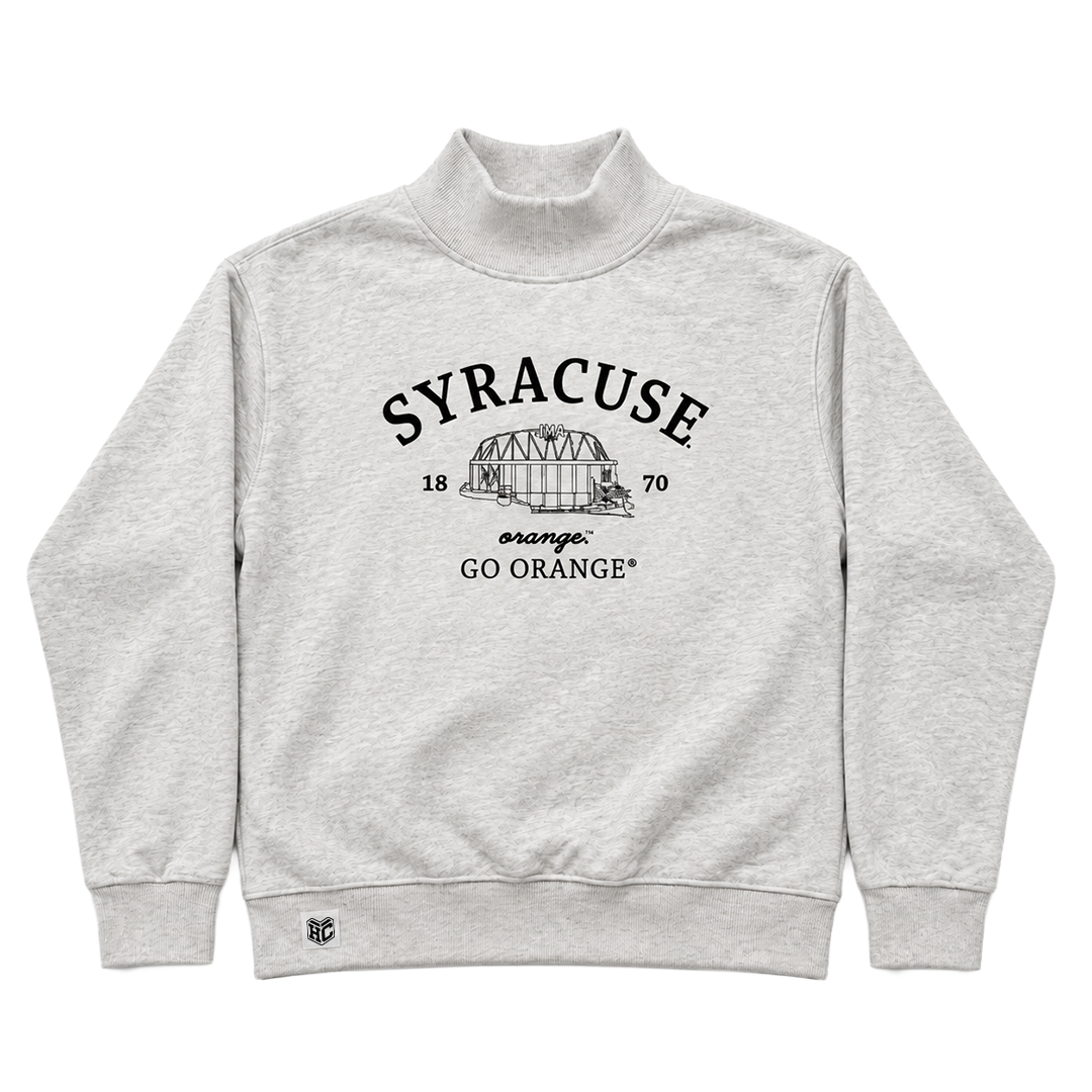 Syracuse University Rollneck Sweatshirt in heather gray